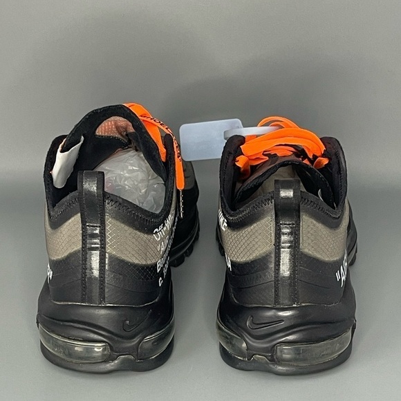 Off-White x Nike Air Max 97 Black / Orange - Zip Tie Size 13 AJ4585-001 OG Box - Picture 3 of 15